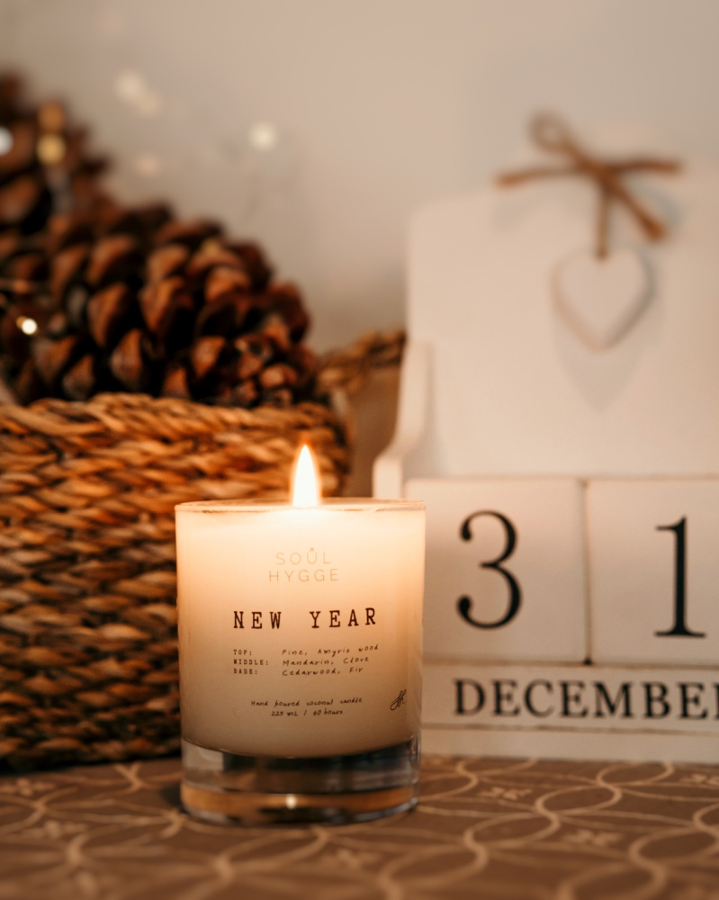 Свеча NEW YEAR (хлопковый фитиль)