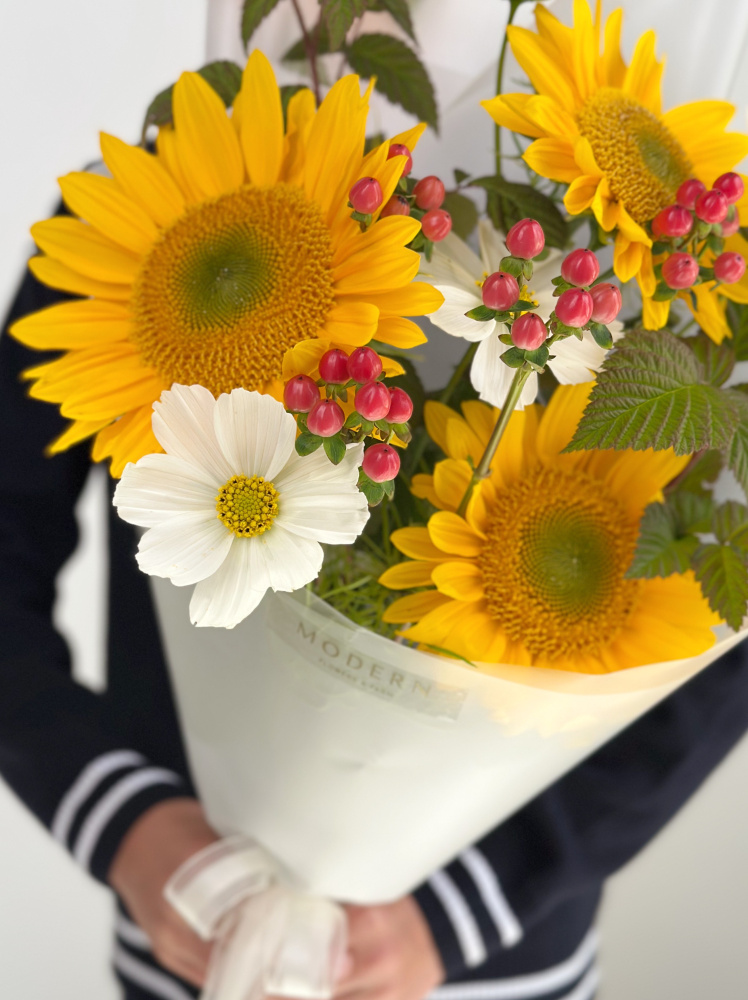 БУКЕТ С ПОДСОЛНУХАМИ И КОСМЕЕЙ БУКЕТ С ПОДСОЛНУХАМИ И КОСМЕЕЙ